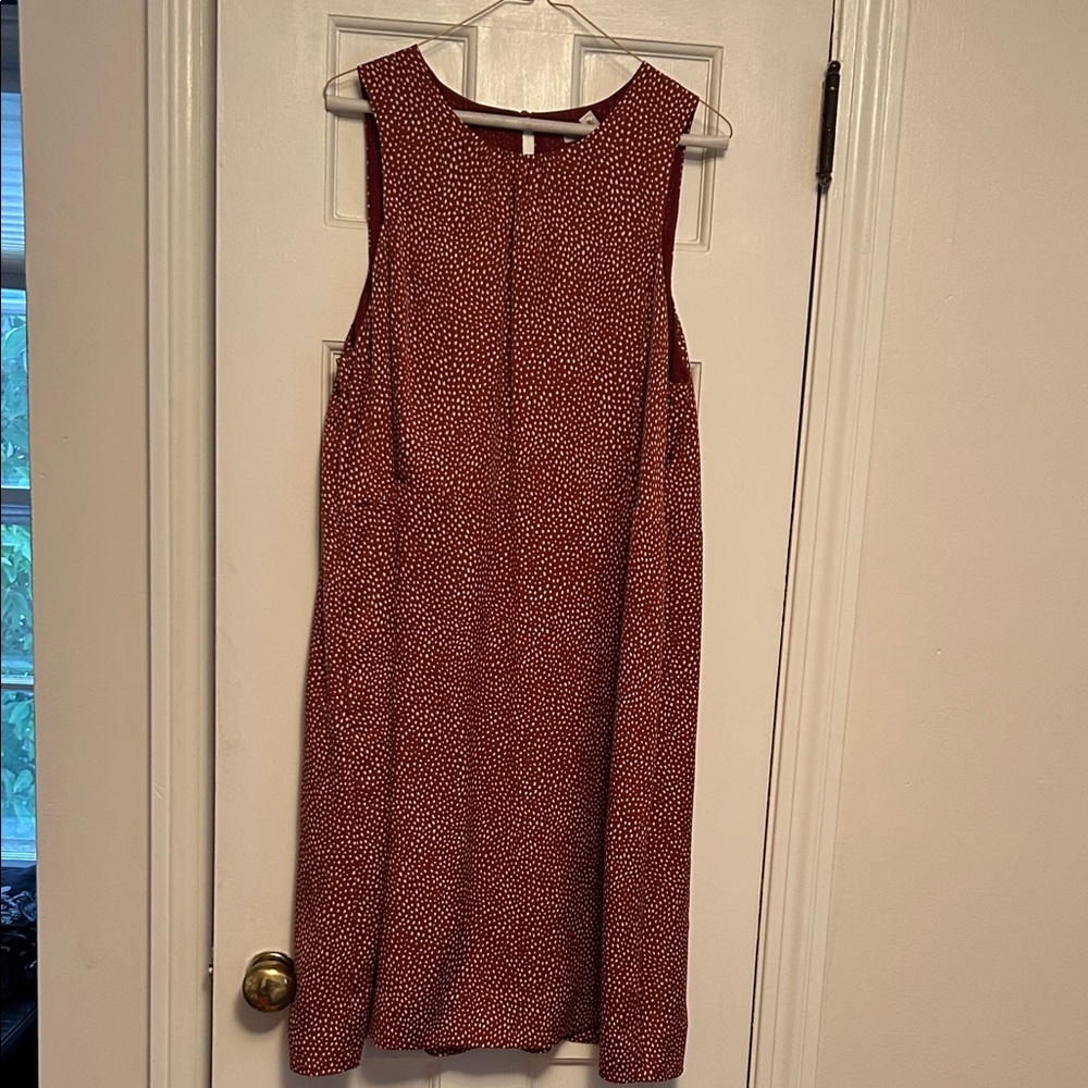 Nordstrom Collection  Sleeveless Silk Red Dress -  size 14